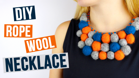  DIY Rope Wool Necklace 